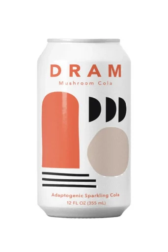 DRAM Mushroom Cola Adaptogenic Botanical Sparkling Water 4pk 12oz cans
