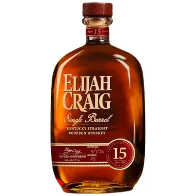 Elijah Craig 15 Year Old Single Barrel Kentucky Straight Bourbon Whiskey 750ml