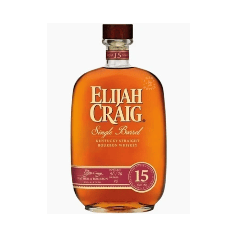 Elijah Craig 15 Year Single Barrel Bourbon Whiskey - 750ml