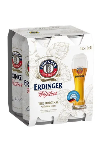 Erdinger Weiss Beer 16oz 4pk cans