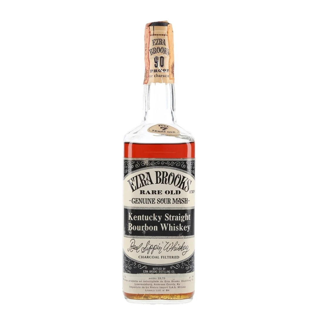 Ezra Brooks Rare Old 7 Year 1960s Vintage Kentucky Straight Bourbon