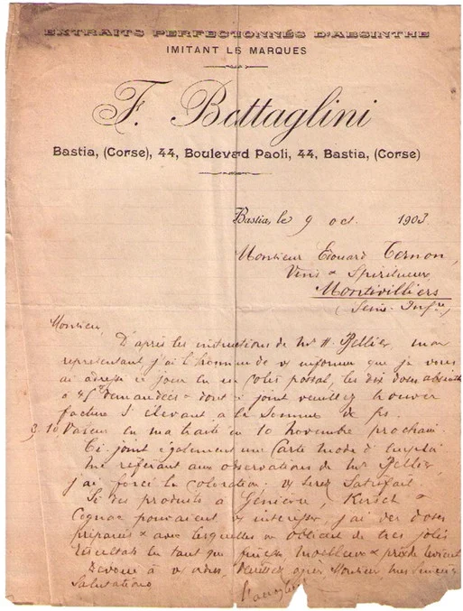 F. Bettaglini Letter