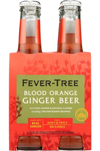 Fever-Tree Blood Orange Ginger Beer 4pk 200ml Bottles