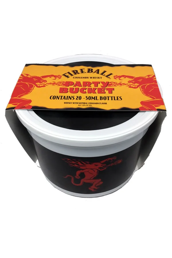 Fireball Cinnamon Whisky Party Bucket 50ML 20Pk