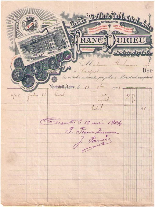 Franc Durieu Invoice