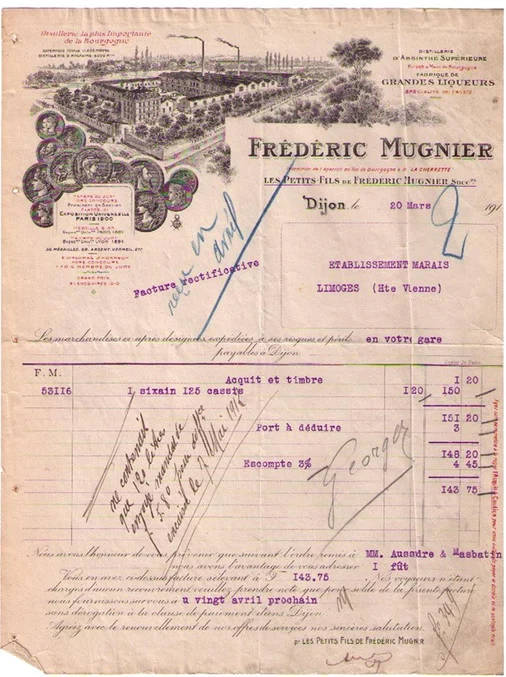 Frederick Mungier Invoice