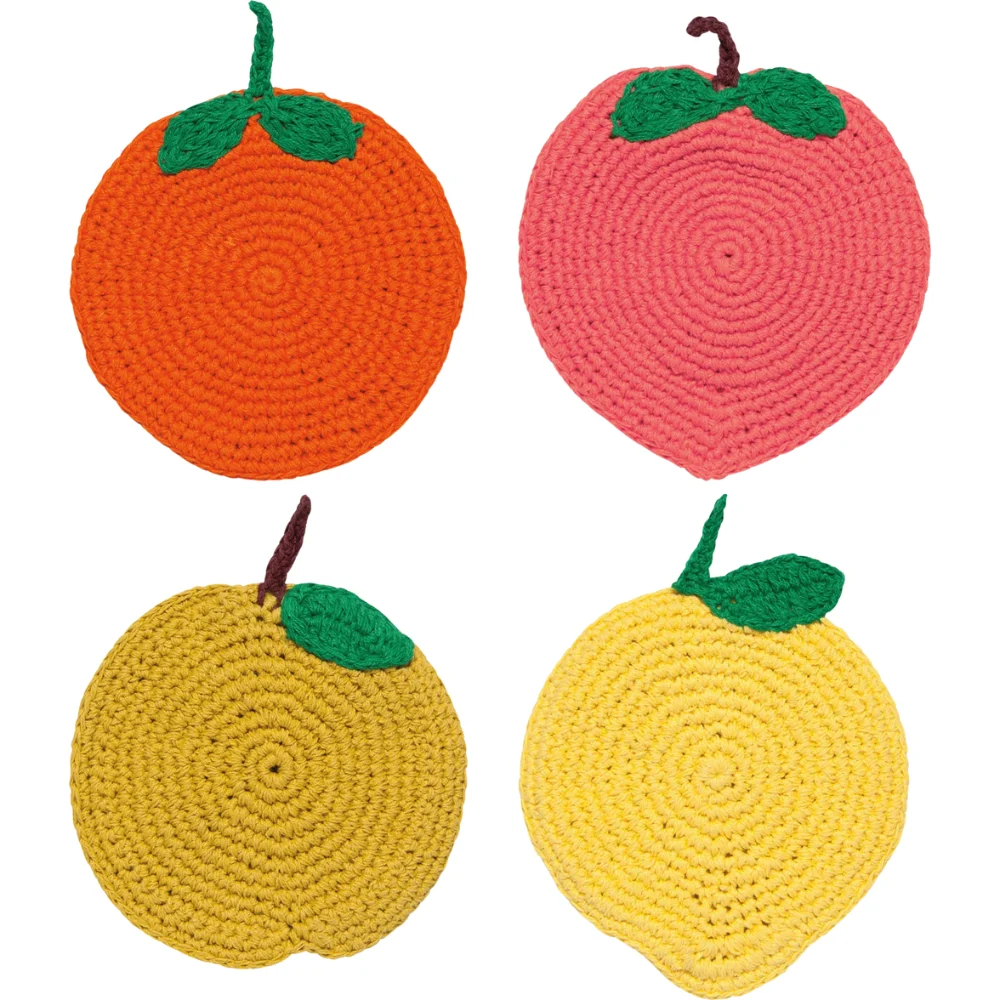 Fruit Crochet Coasters (set of 4)