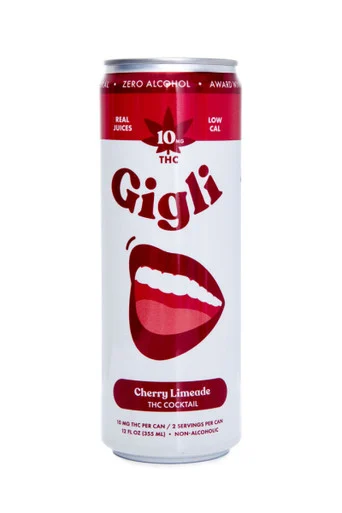 Gigli Cherry Limeade 10mg THC with Ashwaganda and Ginseng 4pk cans
