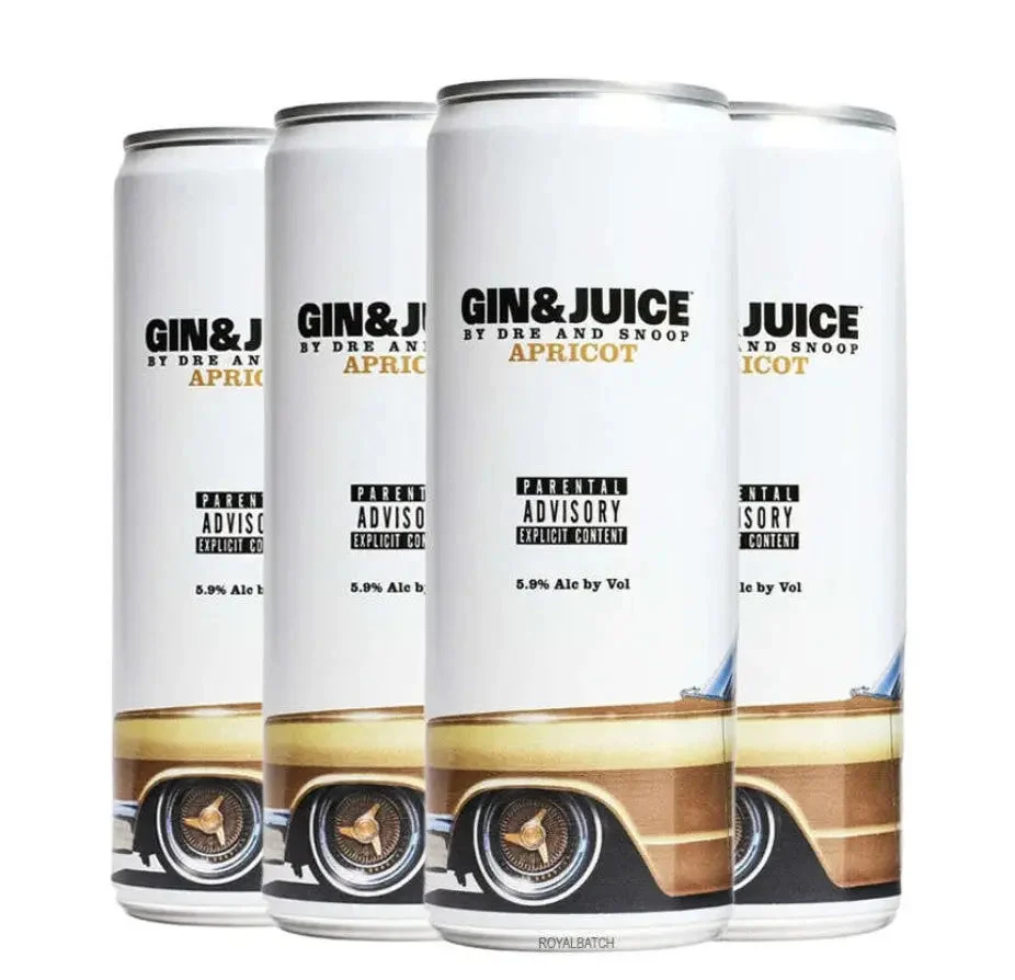 Gin & Juice By Dre and Snoop Apricot Cocktail 355ml 4pk