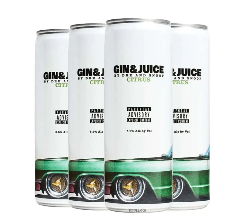 Gin & Juice By Dre and Snoop Citrus Fruit Cocktail 355ml 4pk