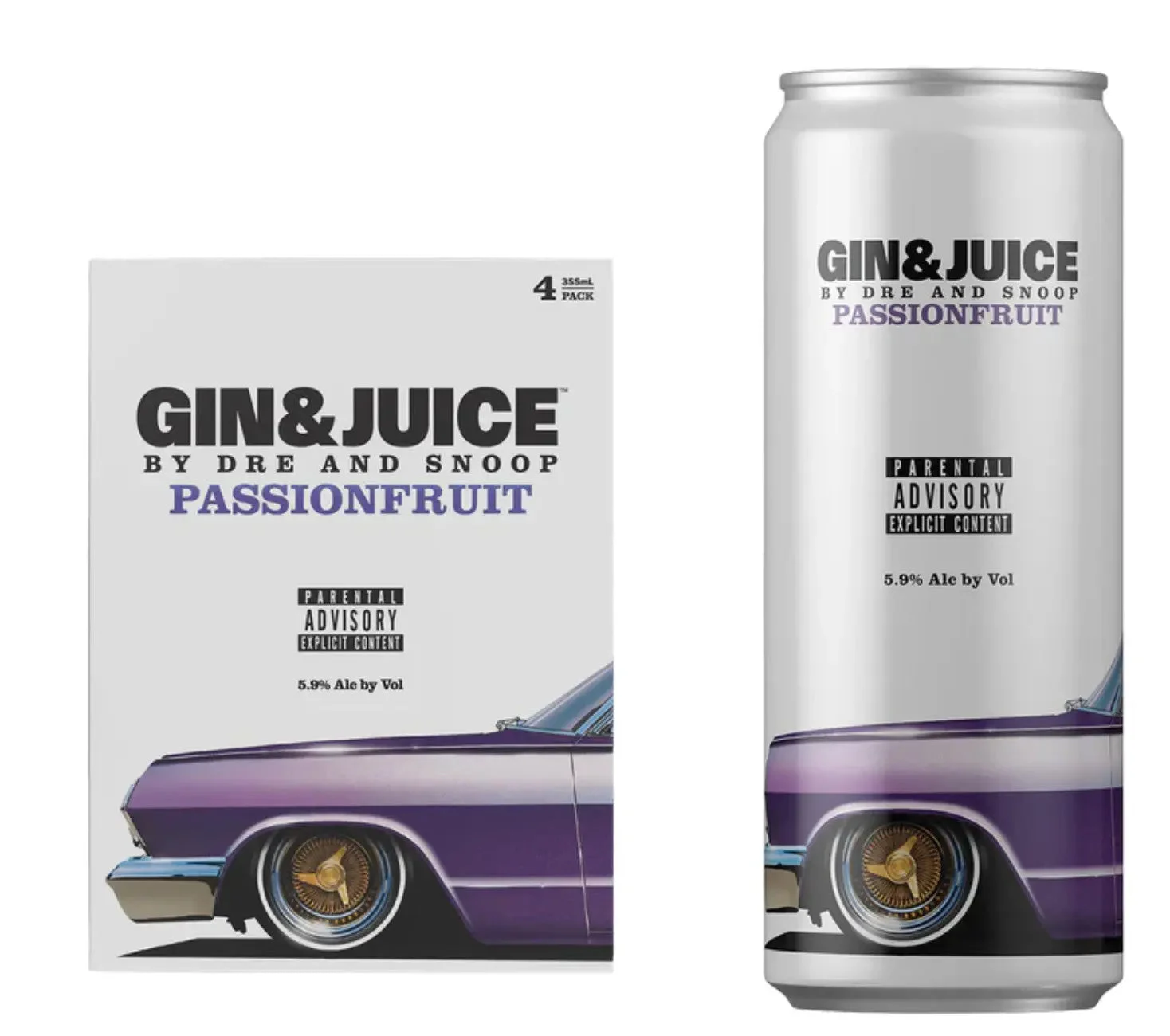 Gin & Juice By Dre and Snoop Passion Fruit Cocktail Individual 355ml