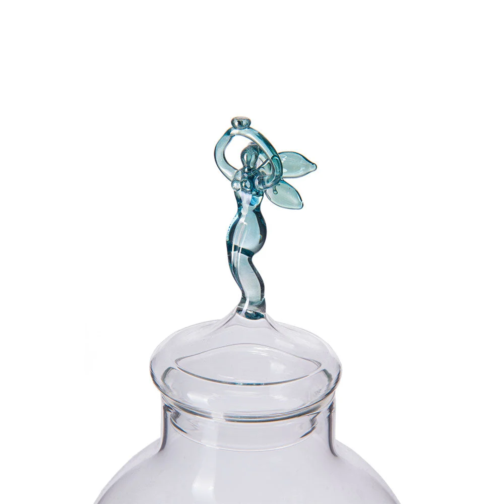 Glass Fountain Sparepart Lid "Boule Green Line"