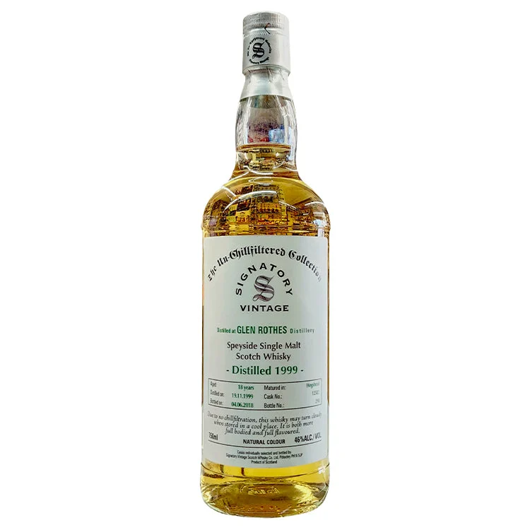Glen Rothes Signatory Vintage 18 Year 1999 Speyside Single Malt Whiskey - 750ml