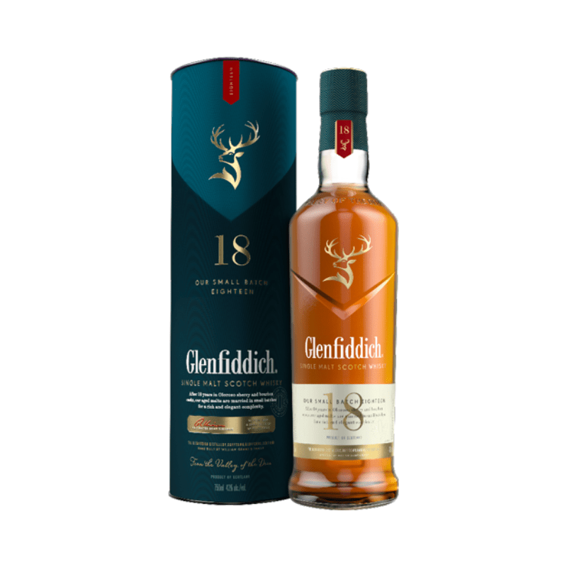 Glenfiddich 18 Year Old Single Malt Scotch Whisky 750mL