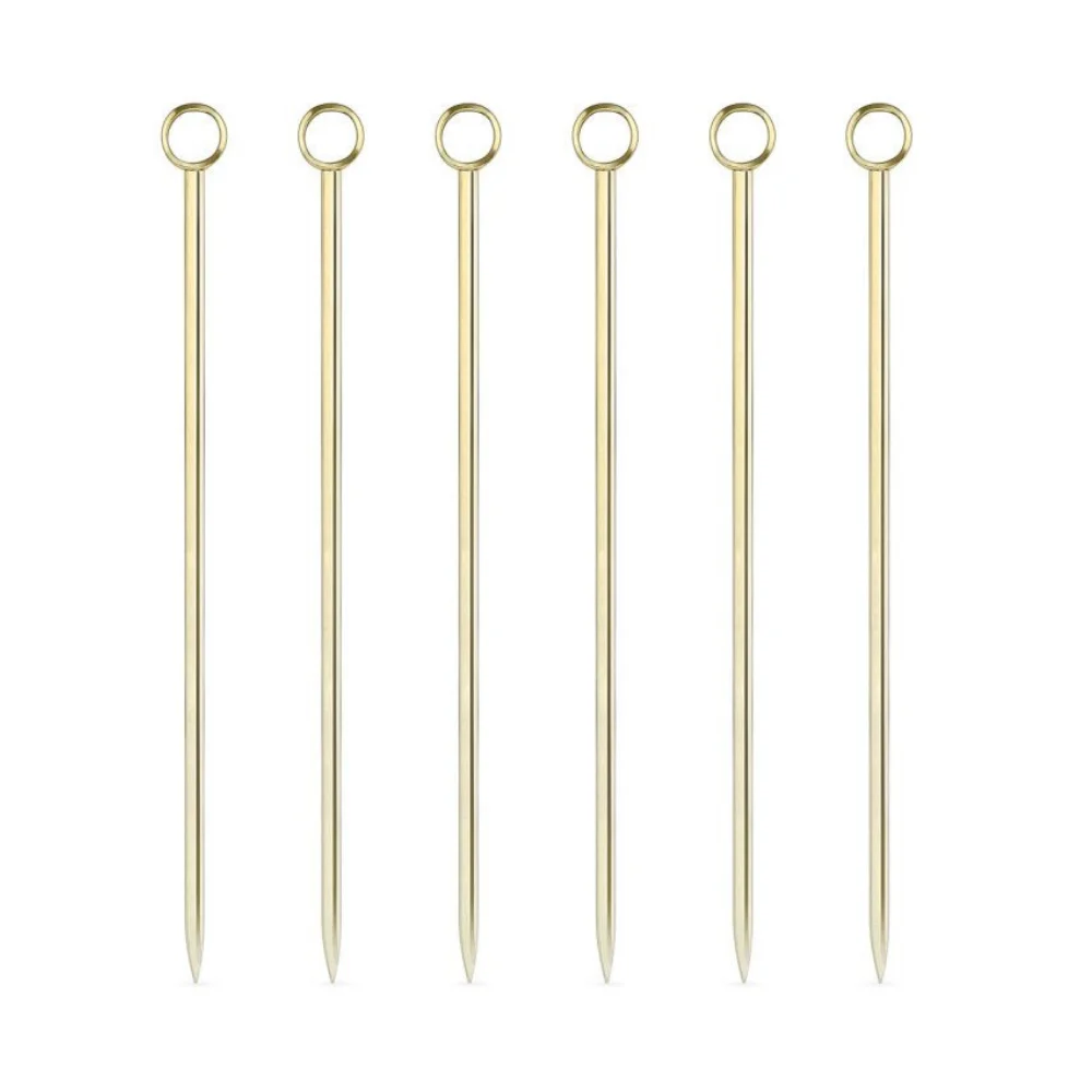 Gold Cocktail Pins (set of 6)