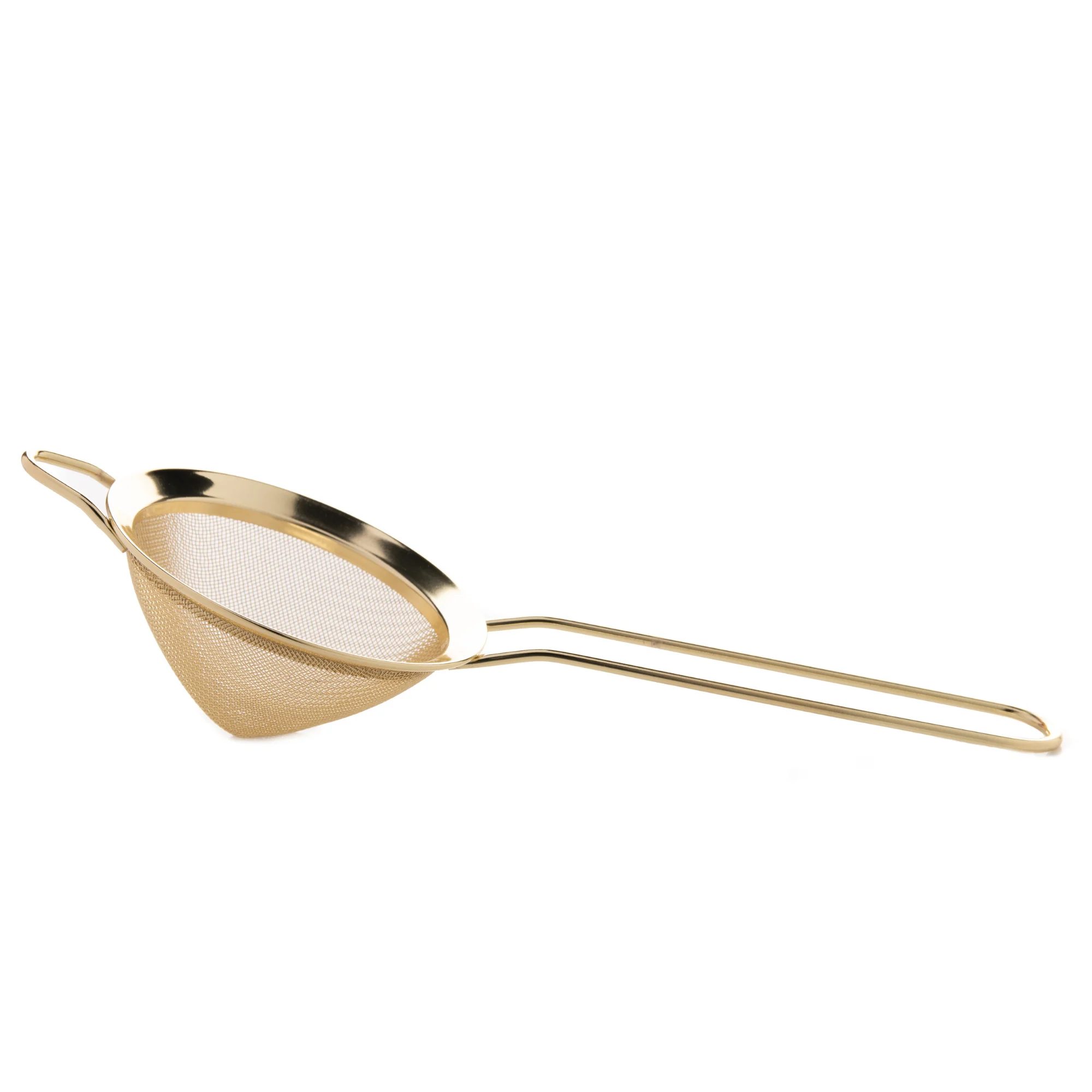 Gold Conical Mesh Strainer