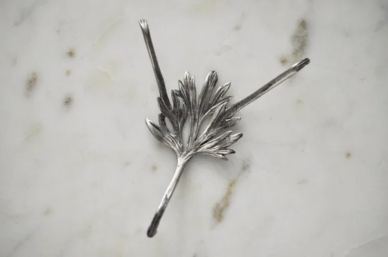 Grande Wormwood Leaf Absinthe Grille by Kirk Burkett, Sterling Silver