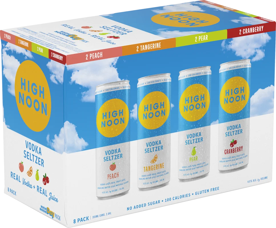 High Noon Day Pack Variety Vodka Seltzer 8pk 355ml
