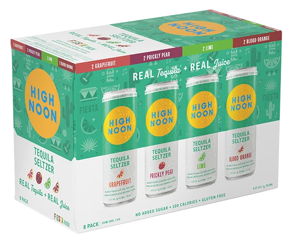High Noon Fiesta Tequila Variety Pack 8 x 12oz Cans