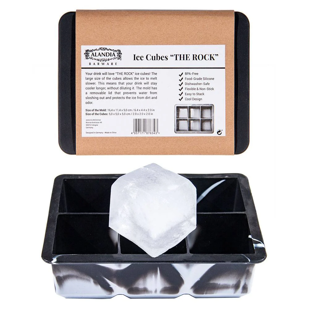 Ice Cube Tray with lid XXL "The Rock"