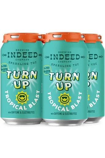Indeed Turn Up Sparkling THC Tropical Blast 5mg & 100mg Caffeine 4pk cans