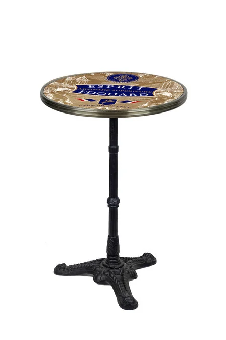 Jade Liqueurs, Esprit Edouard French Bistro Table 20", Brass Rim