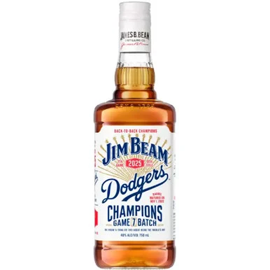 Jim Beam Dodgers 2025 Champions Game 7 Batch Kentucky Straight Bourbon Whiskey 750ml