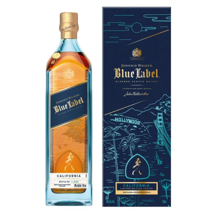 Johnnie Walker Blue Label California Limited Edition Hollywood Scotch Whiskey -750ml