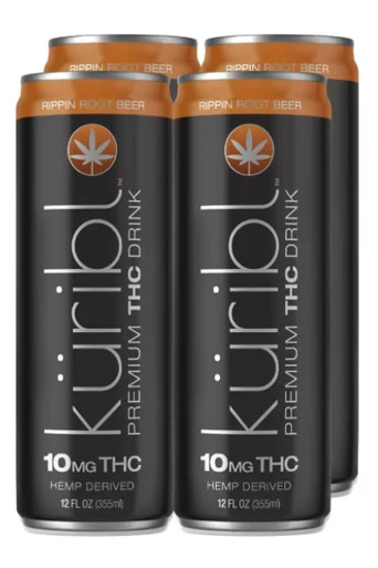 küribl Rippin Root Beer 10mg THC 4pk 12oz cans