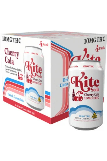 Kite Soda Cherry Cola 10mg THC 4pk 12oz cans