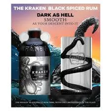 The Kraken Black Spiced Rum Gift Set 750ml