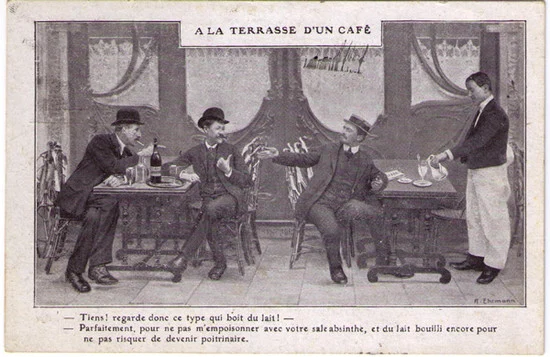 A la Terrasse d'un Cafe Postcard