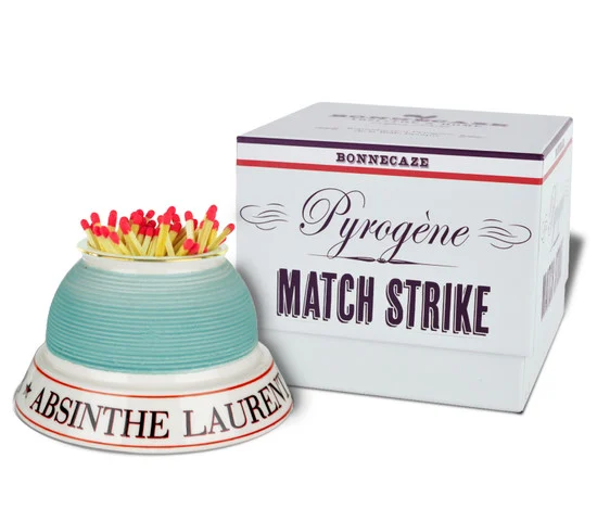 Laurent Porcelain Match Strike, with Gift Box and 100 "Strike Anywhere" Matches