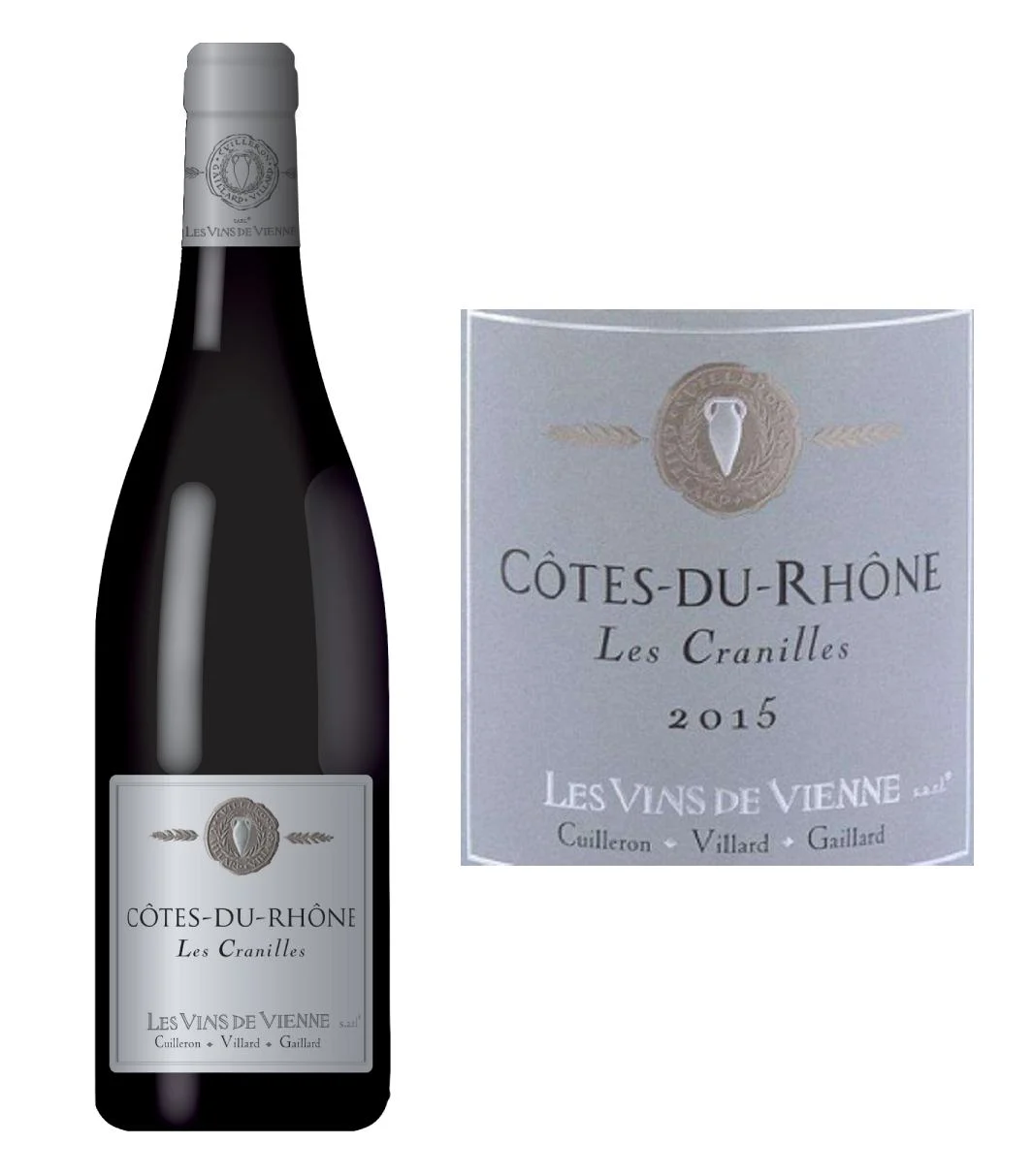 Les Vins de Vienne Les Cranilles Cotes du Rhone 2015 (750 ml)