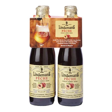 Lindeman's Peche (peach) Lambic 4pk 8.45oz bottles