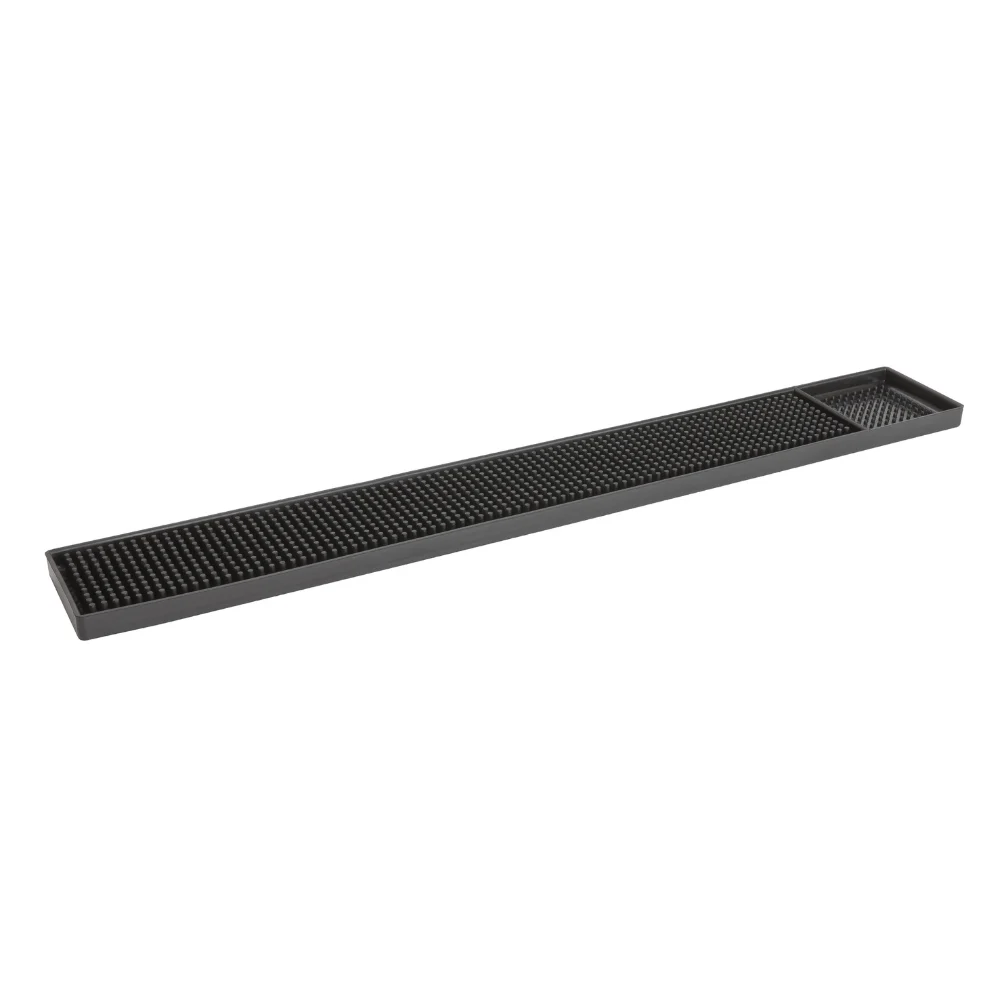 Long Black Bar Mat