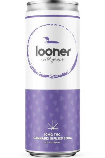 Looner Wild Grape Soda 10mg Hemp-Derived THC 4pk 12oz cans