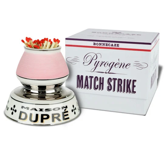 Maison DuPré Porcelain Match Strike, with Gift Box and 100 "Strike Anywhere" Matches
