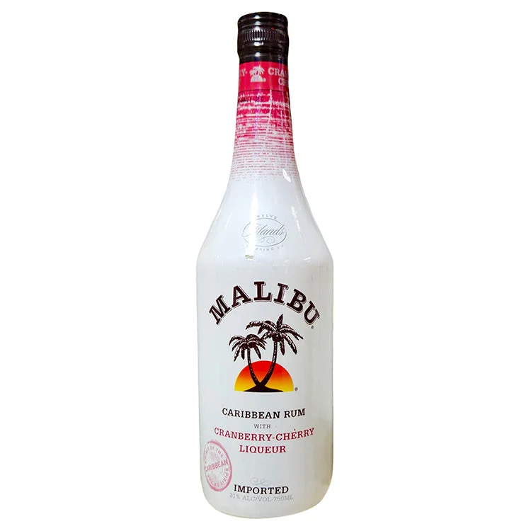 Malibu Cranberry Cherry Liqueur Rum - 750ml