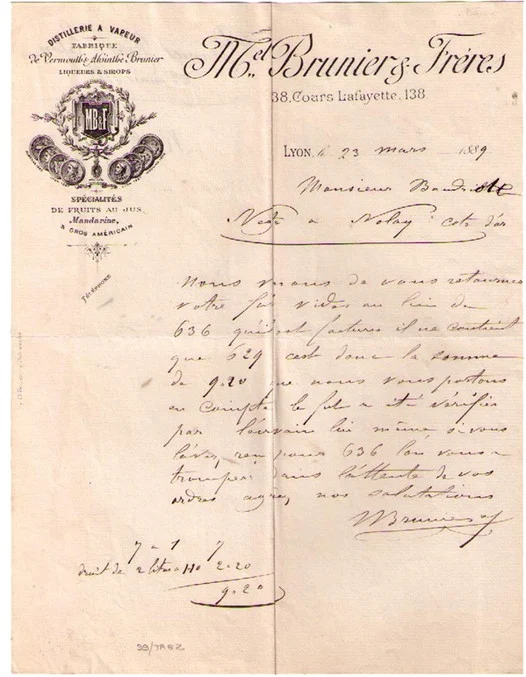 Michel Brunier Freres Invoice 42716