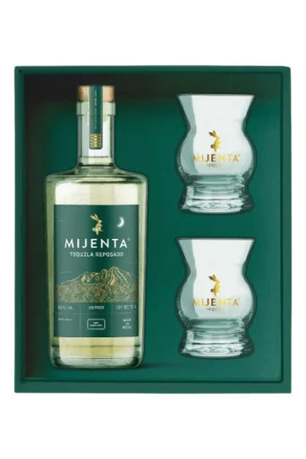 Mijenta Reposado Tequila Gift Set VAP w/ 2 glasses
