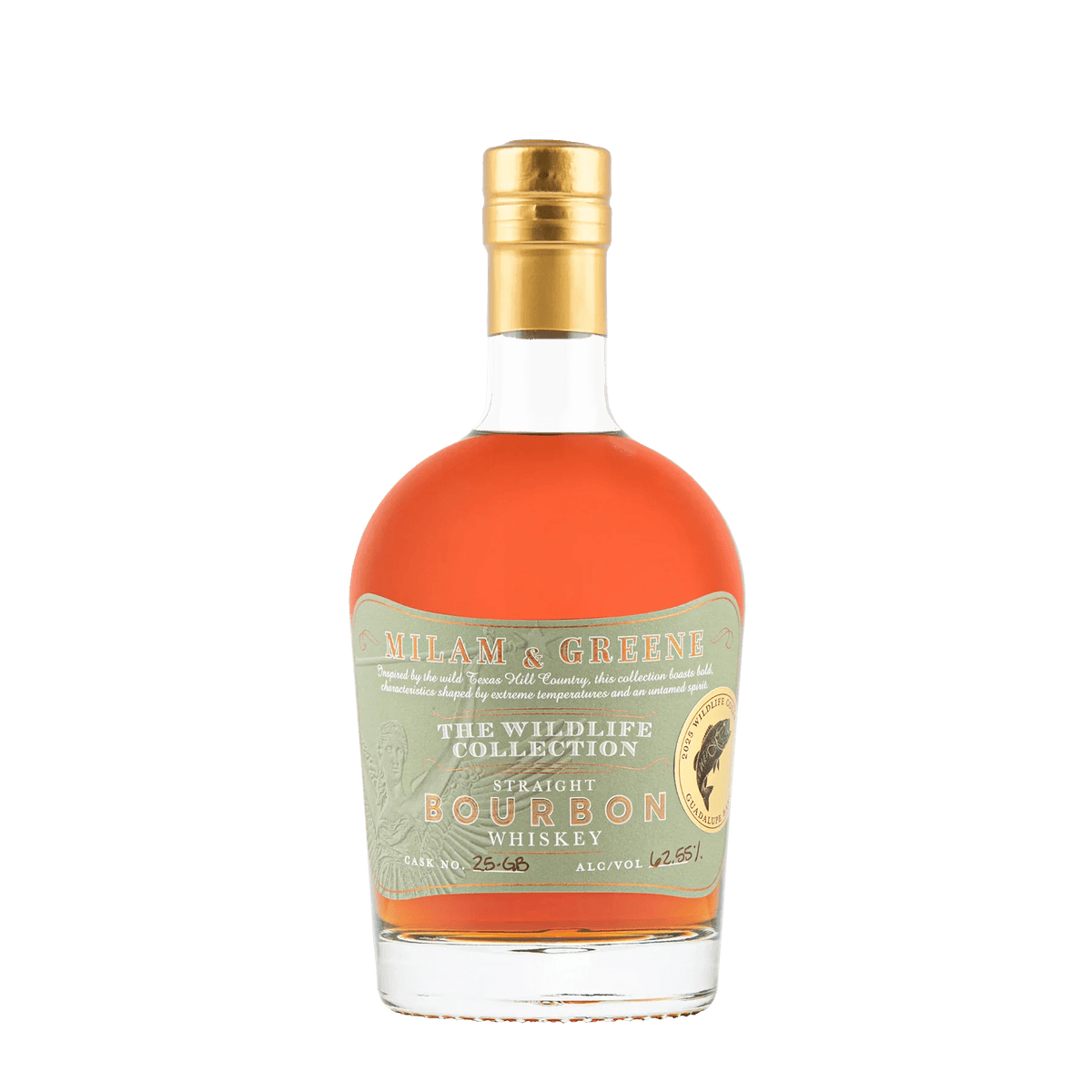 Milam & Greene Wildlife Collection Guadalupe Bass Straight Bourbon Whiskey 750mL