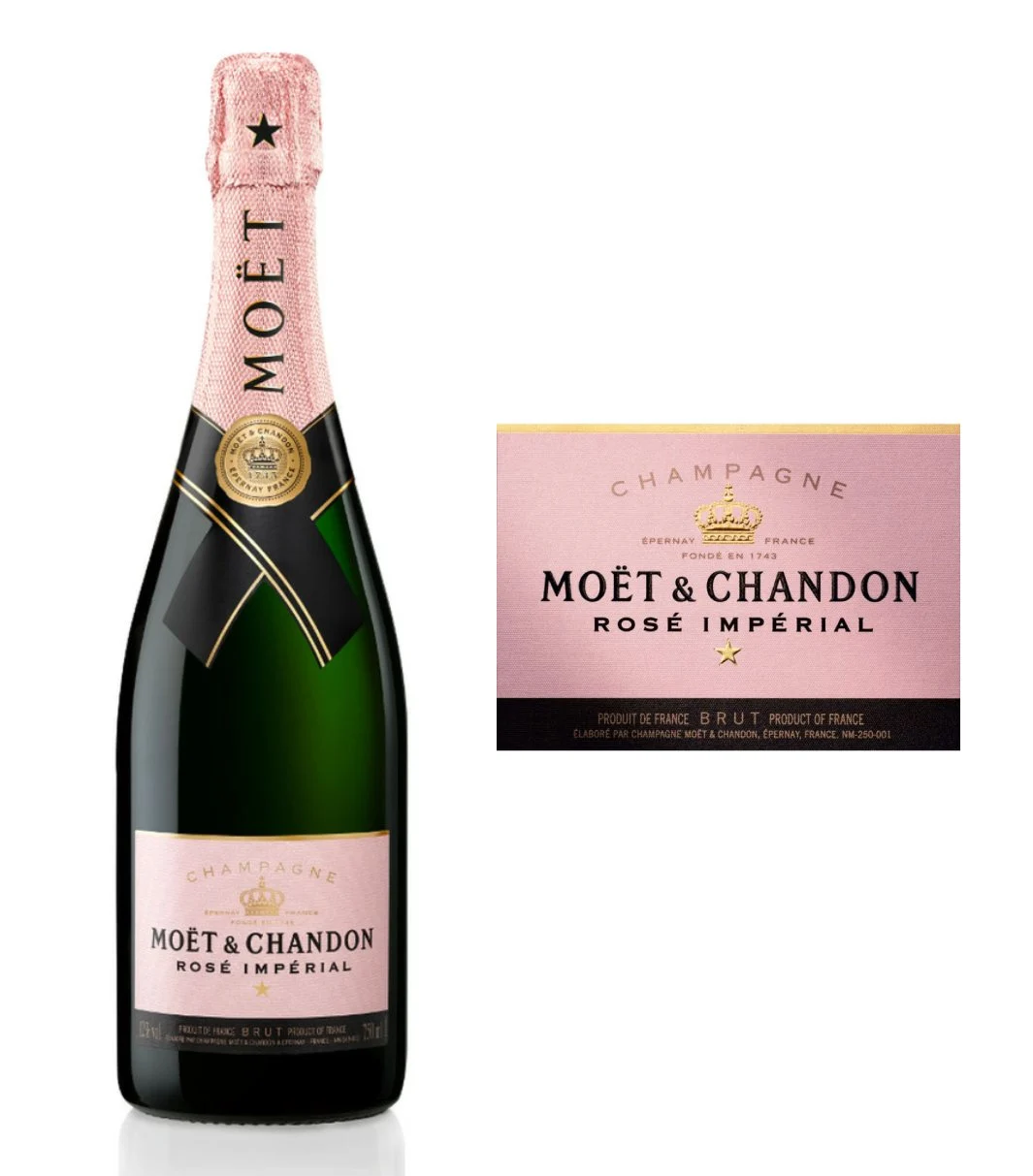 Moet & Chandon Rose Imperial Brut Champagne w/ Gift Box (750 ml)