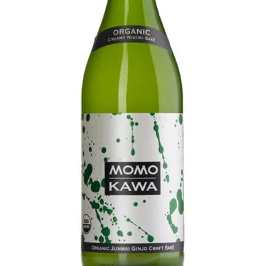 Momokawa Organic Nigori Junmai Ginjo Sake 375ml Half Bottle Rated 89BTI BEST BUY