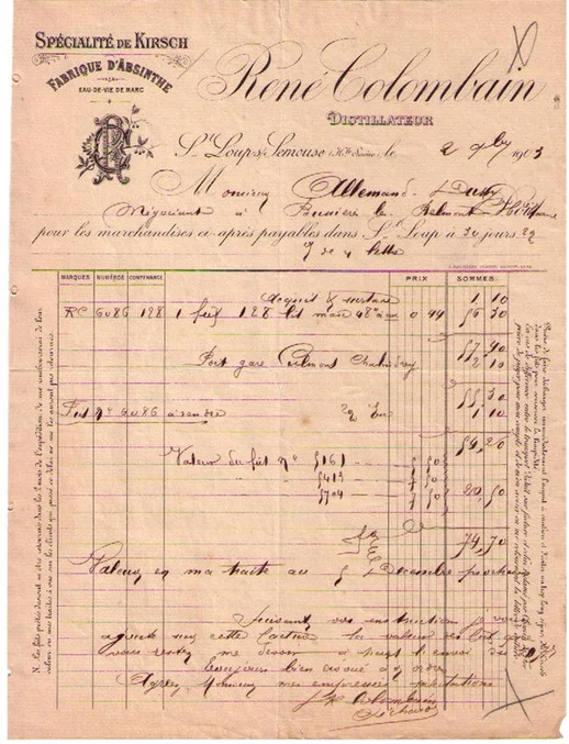 Noilly Prat & Cie Invoice 42729