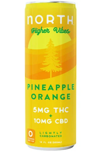 North Higher Vibes Pineapple Orange 5mg THC 10mg CBD 4pk