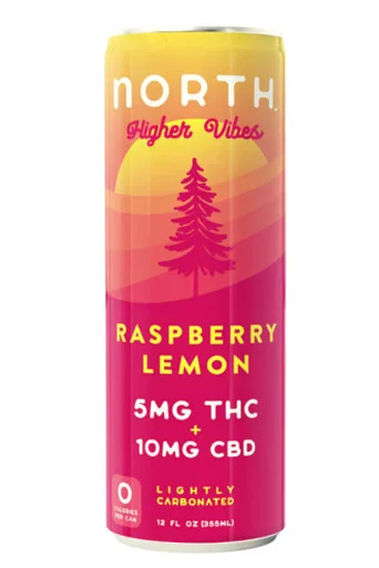 North Higher Vibes Raspberry Lemon 5mg THC 10mg CBD 4PK