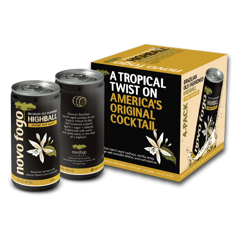 Novo Fogo Brazilian Old Fashioned Highball 4 Pack