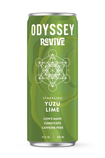 Odyssey Revive Cognition + Mood Sparkling Yuzu Lime single 12oz can