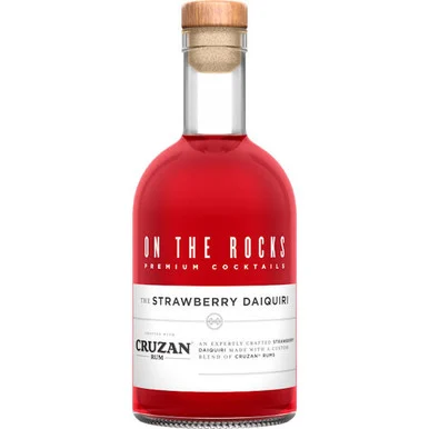On The Rocks Cruzan Rum The Strawberry Daiquiri Ready-To-Drink Cocktail 375ml